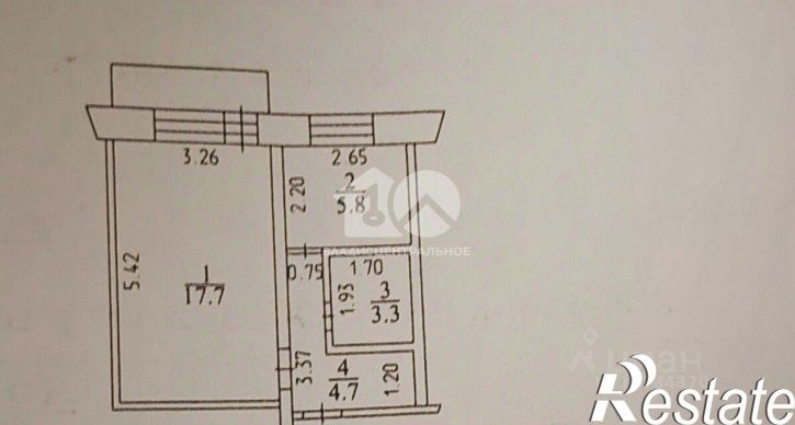 1-комн квартира улица Патриотов, 14Б,  д. 14Б