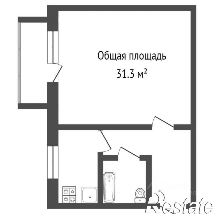 1-комн квартира проспект Ленина, 82,  д. 82