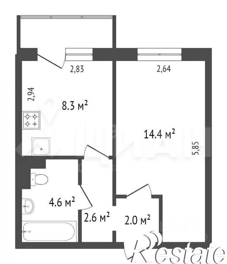 1-комн квартира Волгоградская улица, 3,  д. 3