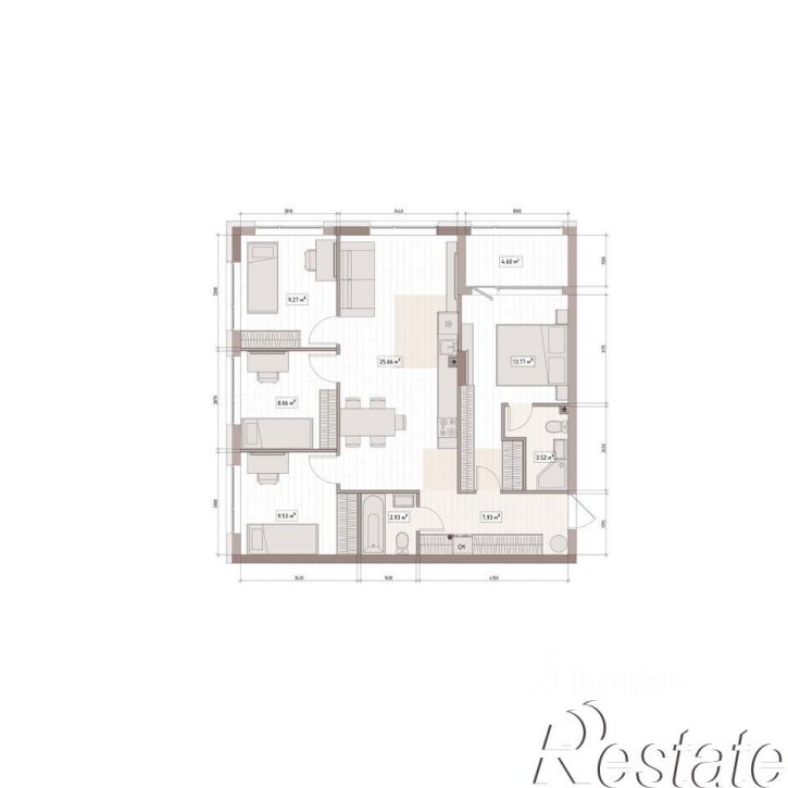4-комн квартира в новом доме улица Терешковой, 39/2,  д. 39/2