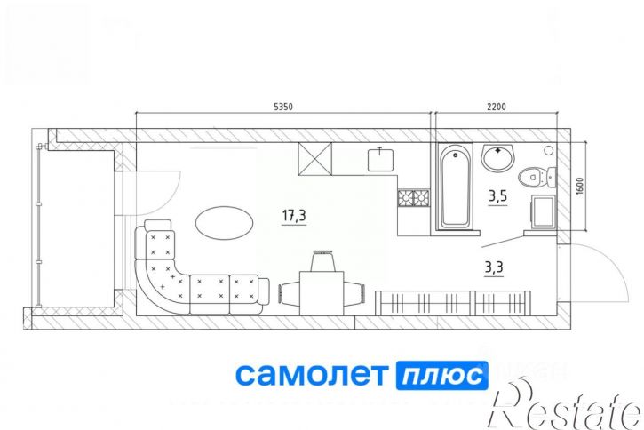 1-комн квартира Институтская улица, 32,  д. 32