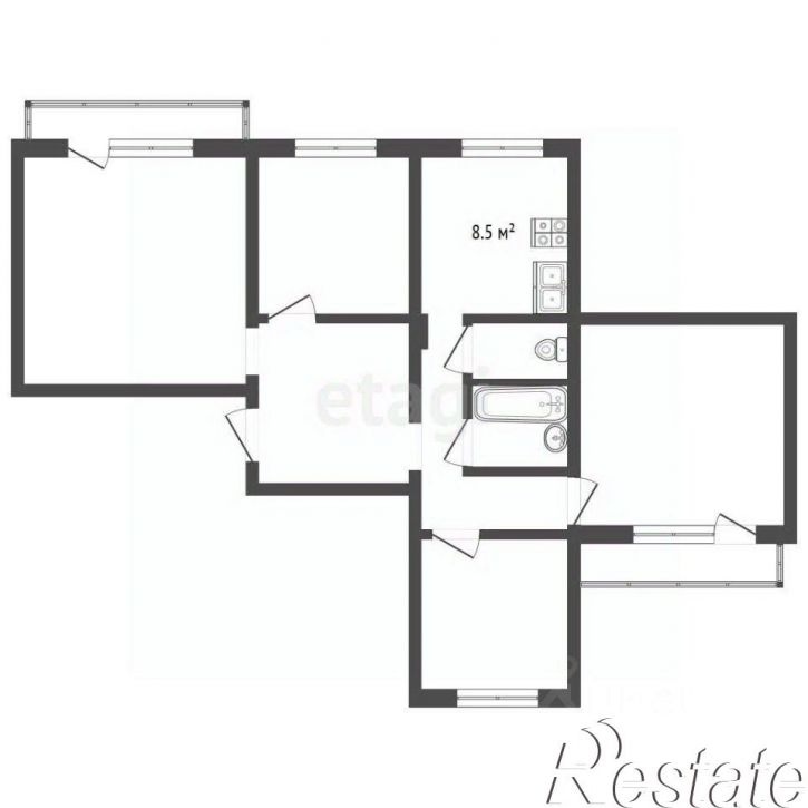 4-комн квартира Ленинградский проспект, 30/1,  д. 30/1