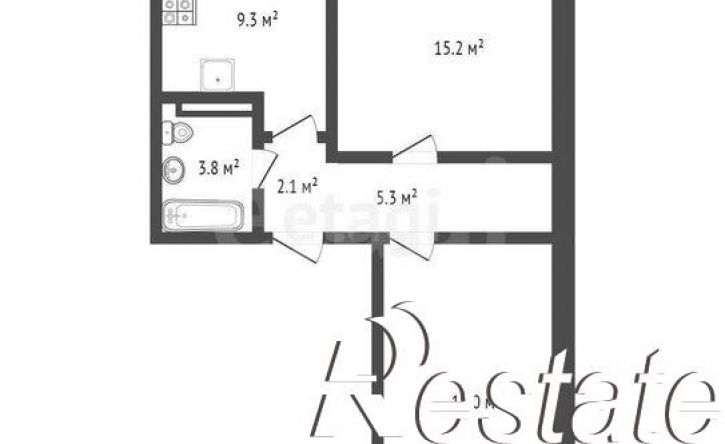 2-комн квартира Пролетарская улица, 36А,  д. 36А