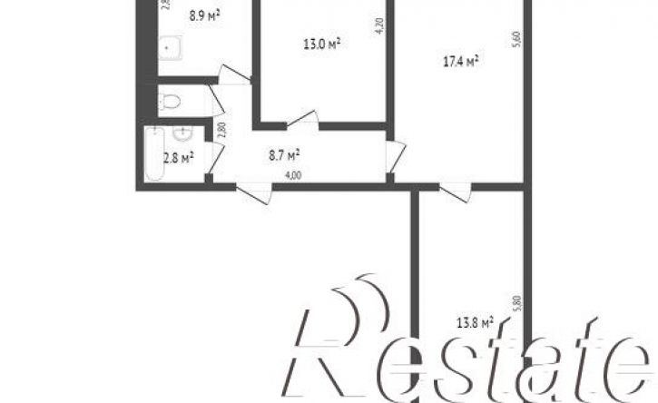 3-комн квартира улица Свободы, 27,  д. 27