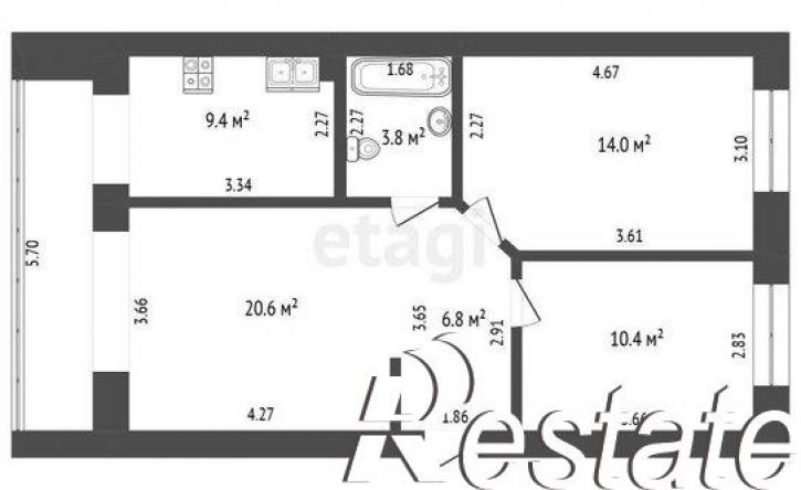 3-комн квартира улица Патриотов, 19,  д. 19