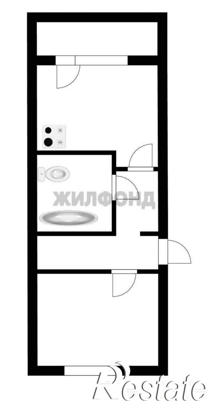 1-комн квартира Космическая улица, д.2б