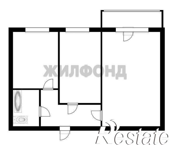 2-комн квартира Строителей бульвар, д.33А