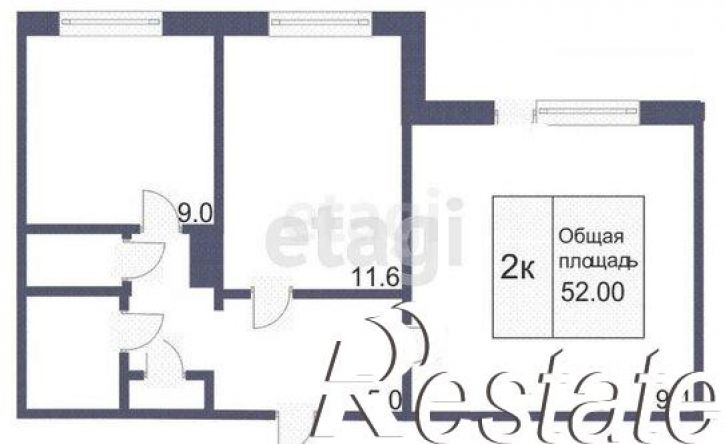 2-комн квартира Московский проспект, 21,  д. 21