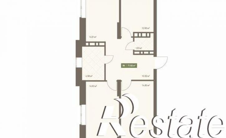 3-комн квартира в новом доме Московский проспект, 23а,  д. 23а