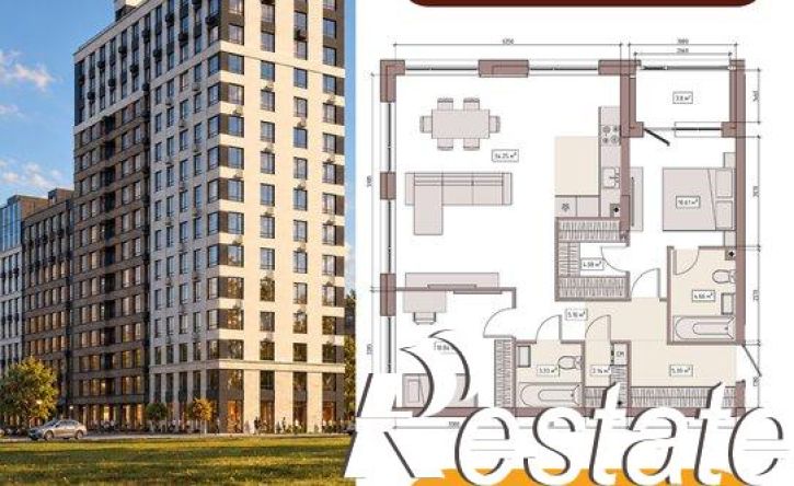 4-комн квартира в новом доме улица Терешковой, 39Б