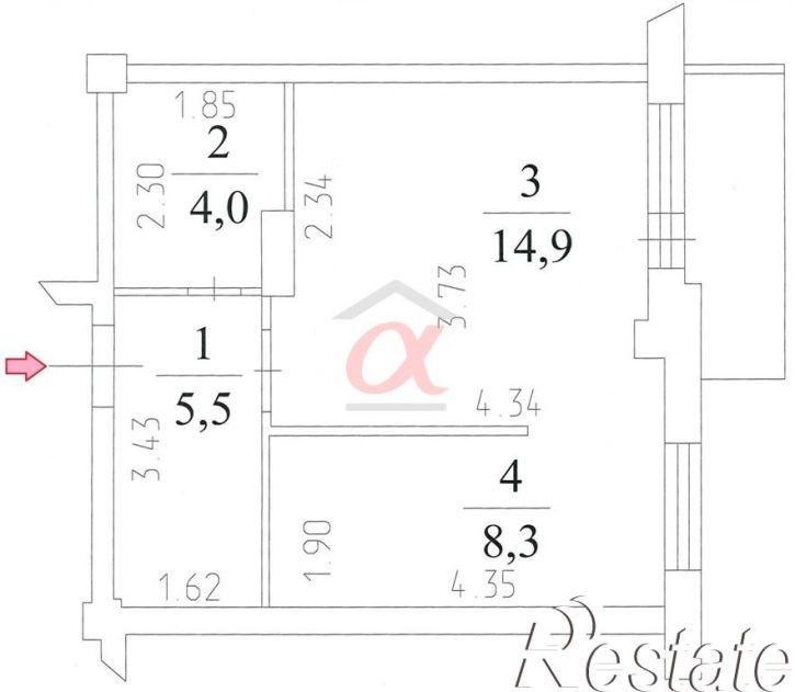 1-комн квартира Шахтеров проспект, 58